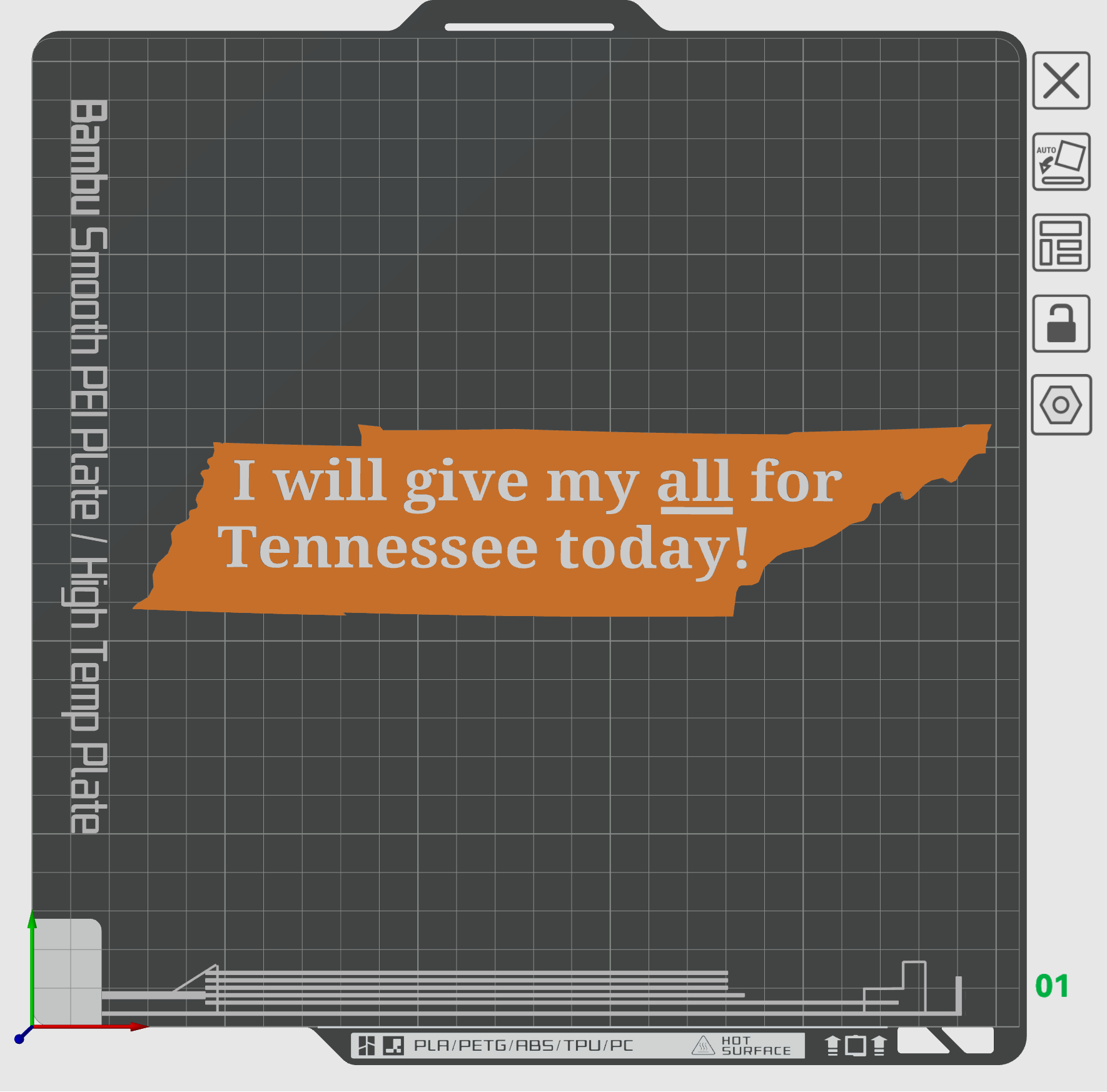 tennessee voluntários placa by nosduj521 arte sinais logotipos 3D print model - Mito3D