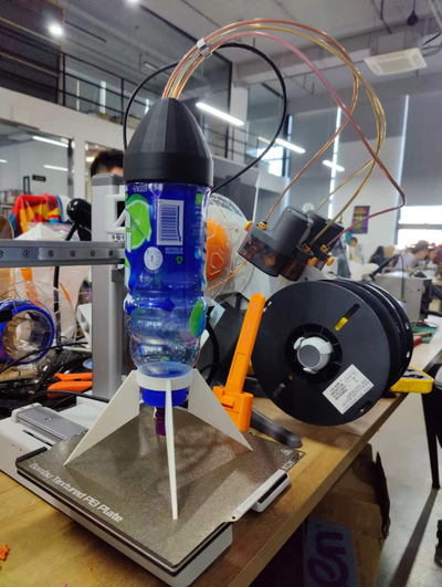 agua cohete equipo chino energía beber botella by visto estudio proyectos pasatiempo bricolaje diy 3d print model - Mito3D