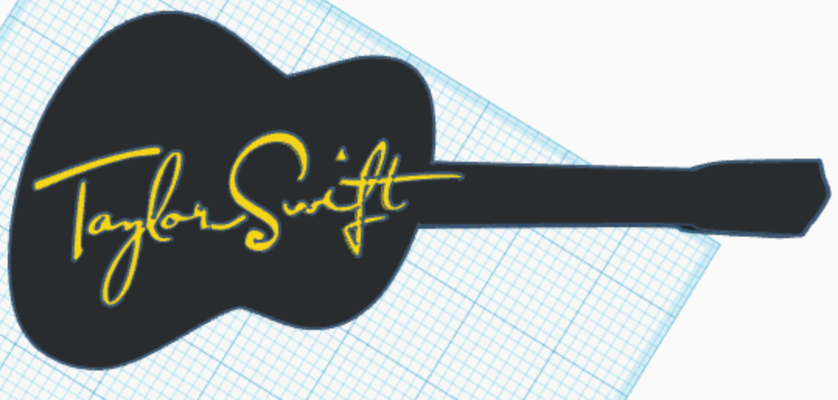 taylor schnell gitarre unterschrift by lhartshorne21 kunst modelle swift musik ventilator epochen 3d print model - Mito3D