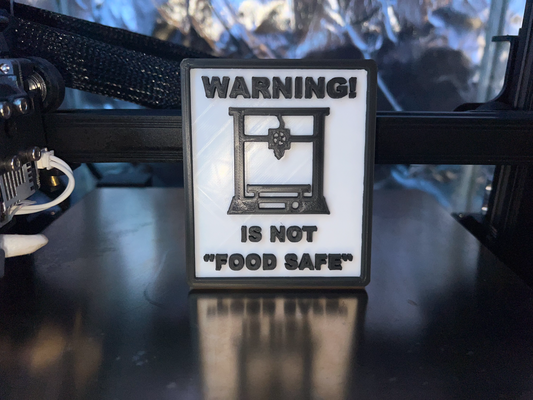 food safe sign by mac designs art signs & logos 3d print logo printing funny 3d print model - Mito3D