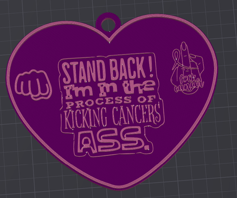 f ck cancer by brotherbaker7 art signs & logos 3d print model - Mito3D
