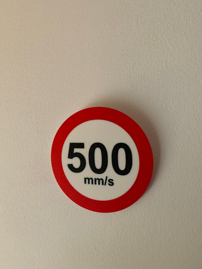 bambu lab speed limiter by emerge in 3d art signs & logos contest makemy sign police speedlimit velocity x1c p1s p1p a1 fast print wall iamspeed 3d print model - Mito3D