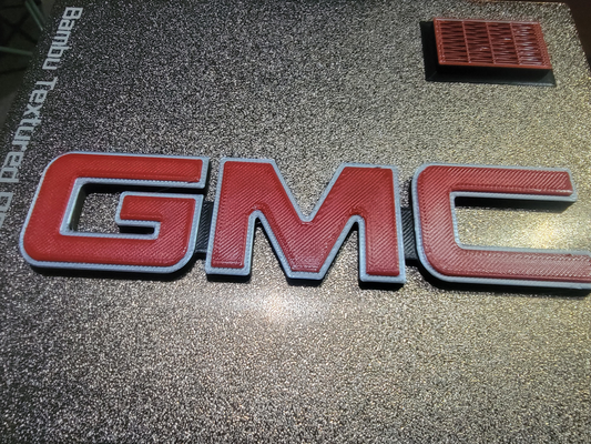 gmc emblem by 8053dprinting art signs & logos sierra chevy toyota denali 3d print model - Mito3D