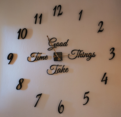 personalized wall clock by nasosps hobby & diy wallclock time 3d print model - Mito3D