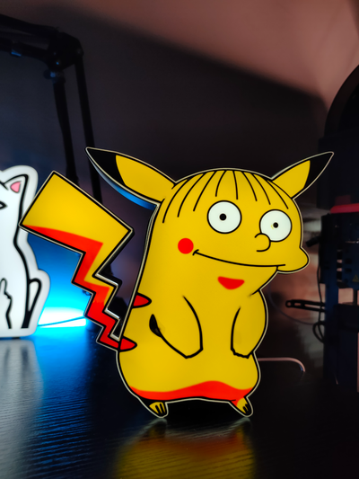 rafachu luz caixa by nottooshabbycreations passatempo faça eletrônicos cor multi conduziu simpsons pikachu pokémon 3d print model - Mito3D