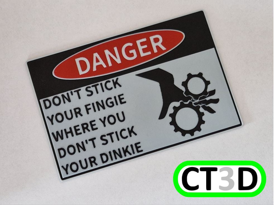 ave fingie dinkie sign by chris1974 art signs & logos danger 3d print model - Mito3D