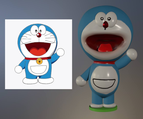 doraemon by ivandn99 kunst 2d karikatur 3d print model - Mito3D