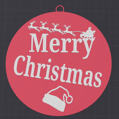 merry christmas by jkdesigns art signs & logos santa weihnachten deco christamast decorations 3d print model - Mito3D