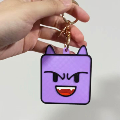 devil emoji keychain by docean art 2d key emo 3d print model - Mito3D