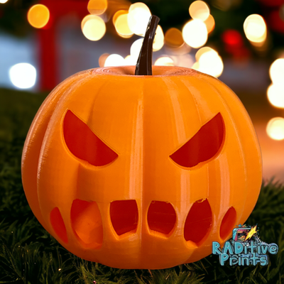 spooky jack o lantern by raditive prints art models halloween pumpkin 3d print model - Mito3D