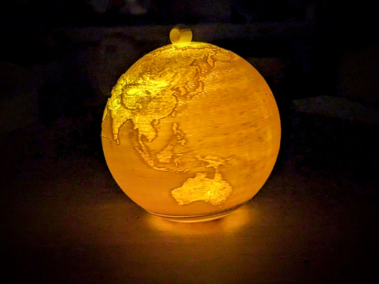 christmas series tealight tree ornament--earth ball topo by g w household decor earth topology weihnacht weihnachten weihnachtlich weihnachtsbaum weihnachtsdeko kugel noel 3d print model - Mito3D
