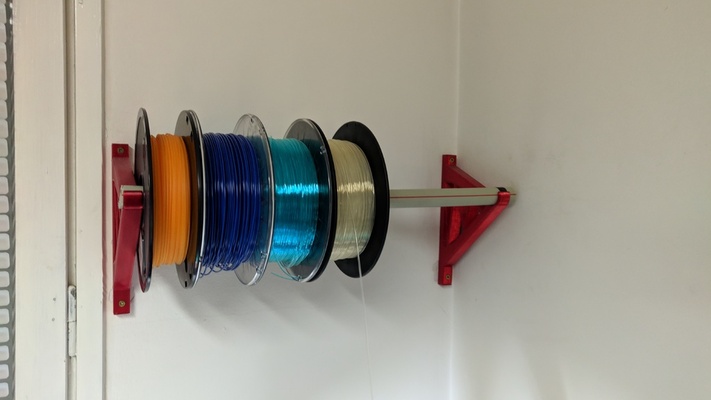 wall spool holder by ic3land3r 3d printer accessories desktopfusion fusion360challenge 3d print model - Mito3D