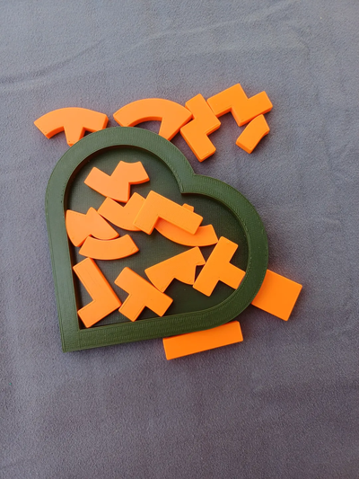 cuore puzzle remixato by 253bigfoot giocattoli giochi giocattolo amore gioco regalo 3d print model - Mito3D