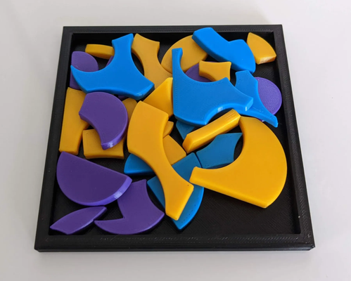 70s teppich puzzle neu gemischt by 253bigfoot spielzeuge spiele rätsel spiel geschenk spielzeug gehirn denkspiel teaser 3d print model - Mito3D