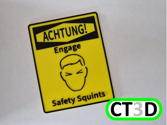 safety squints sign by chris1974 art signs & logos ave achtung 3d print model - Mito3D