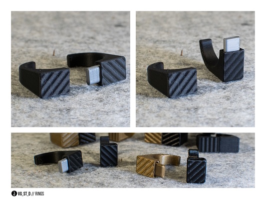 personalizable textura anillos by vladislav moda modelos anillo texturado 3d print model - Mito3D
