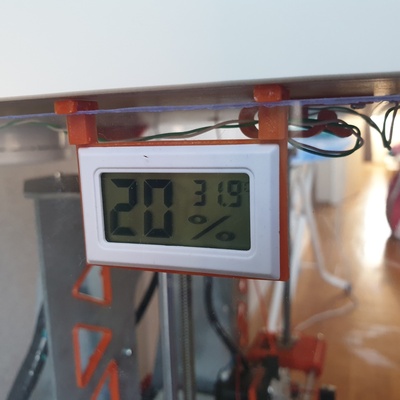 ikea recinto temperatura umidade sensor lcd monte by 3dvino 3d impressora acessórios ikealack sensormount higrômetro termômetro 3d print model - Mito3D
