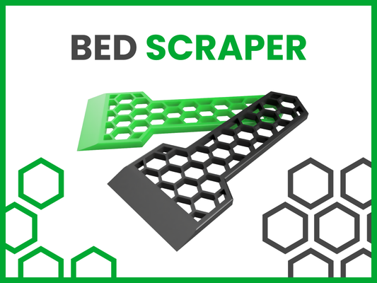 hexagonal bed scraper by johny3d 3d printer accessories bedscraper accesories 3d print model - Mito3D