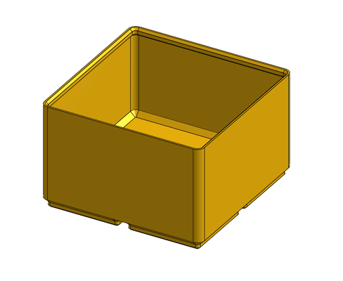 gridfinity basic bin 2x2 7u remixed by c4444 tools organizers 3d print model - Mito3D