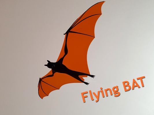 flying bat by laisch toys & games toy halloween plane aircraft airplane glider fly gliding 3d print model - Mito3D