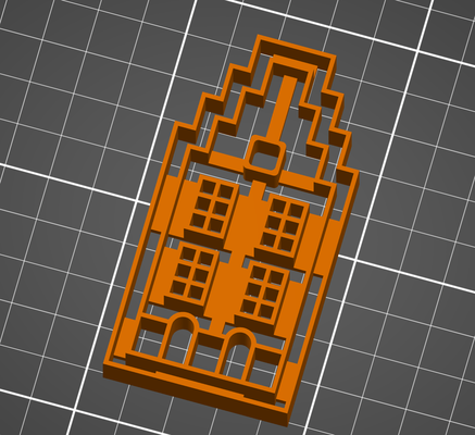 pl tzchenausstecher grachtenhaus by henne arlequim casa festividades bolacha plaetzchenausstecher ausstecher cortador biscoito 3d print model - Mito3D