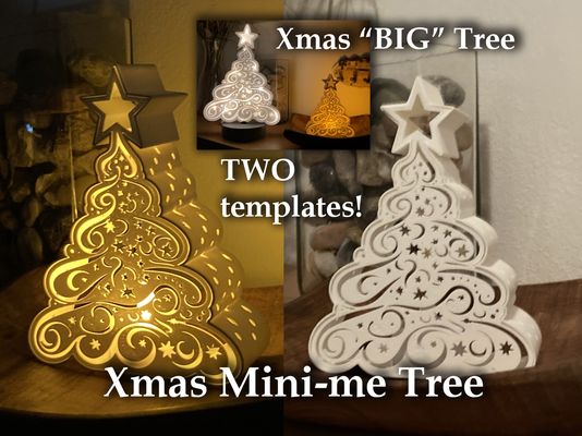 xmas mini-me tree led tealight by creativedesign3d household decor christmas tea light candle 3d print model - Mito3D