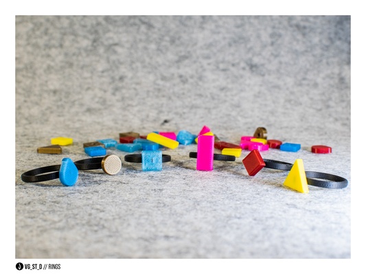 basics of geometry rings by vladislavganzen fashion models color ring basicshape colors colorful 3d print model - Mito3D