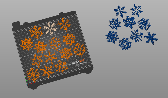 anhänger schnee flocken by daniele del rosso haushalt feierlichkeiten weihnachten schneeflocke snowflakes 3d print model - Mito3D