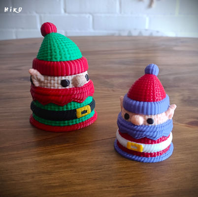 gnome - christmas knitted container by hiko 3d household festivities duende gnomo merry navidad duendecillo pot candy bowl wool crochet 3d print model - Mito3D