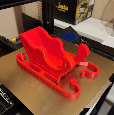 print in place holiday sleigh by digitallyforgeddesigns household festivities christmas 3d print model - Mito3D