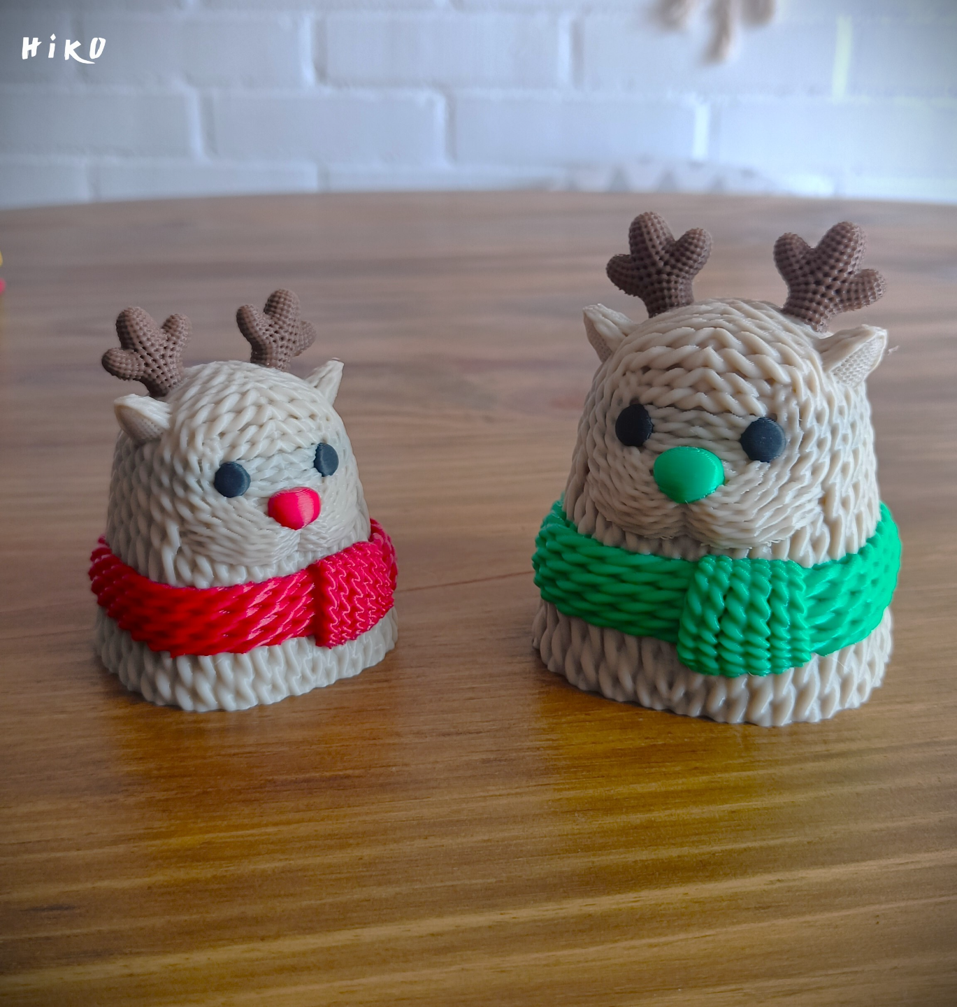 reindeer - christmas knitted container by hiko 3d household festivities deer reno navidad merry pot candy bowl wool crochet 3D print model - Mito3D