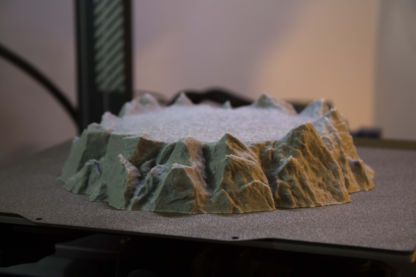 rocky base by simon bombardier miniatures demonstration stand platform rock stone 3d print model - Mito3D