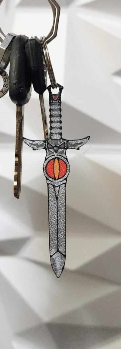 espada of presságios chave by williams indústrias arte 2d thundercats deco decoração decorações mochila bolsa zíper desenhos animados edc 3d print model - Mito3D