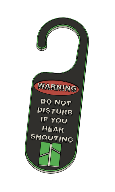 do disturb sign by hectic prints 3d art signs & logos warning bambu lab door hanger 3d print model - Mito3D