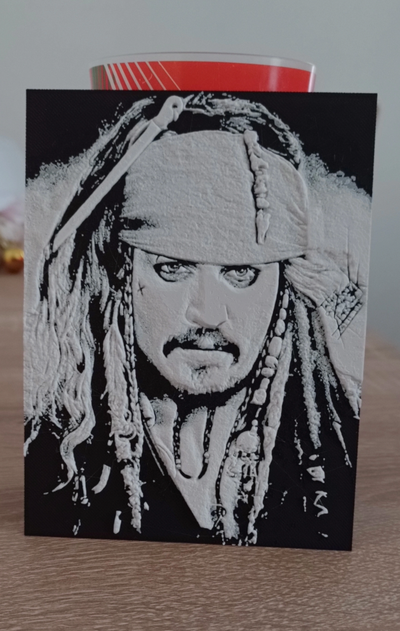 captain jack sparrow-wall art by wall 3d household decor sparrow pirates deco 3d print model - Mito3D