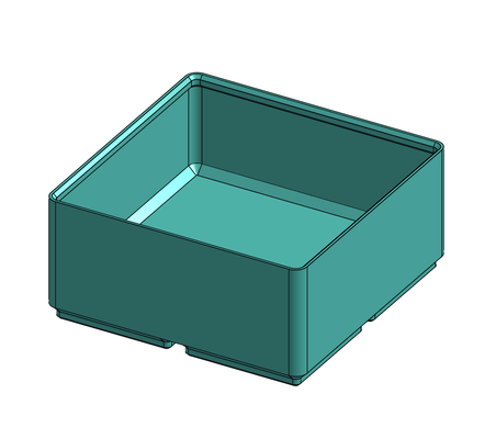 gridfinity basic bin 2x2 5u remixed by c4444 tools organizers 3d print model - Mito3D