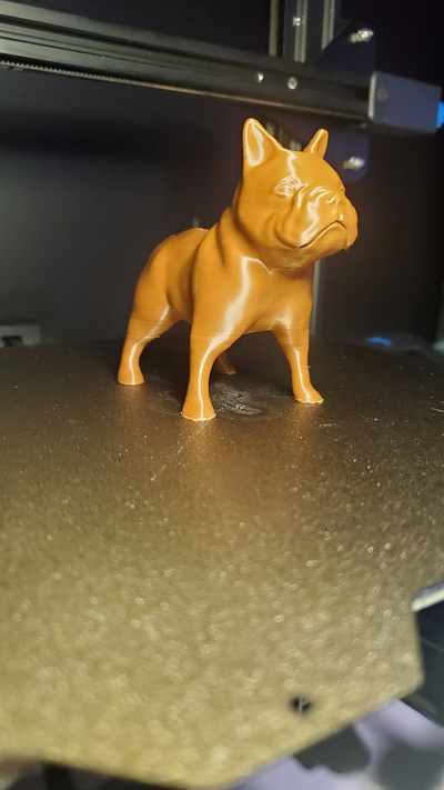 bulldogge by trinkgeldkarte miniaturen tiere französisch hund haustier 3d print model - Mito3D
