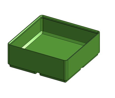 gridfinity básico compartimiento 2x2 4u remezclado by c4444 herramientas organizadores 3d print model - Mito3D