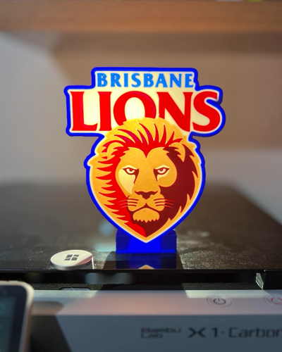 brisbane lions lightbox by glenngri art signs & logos led afl 3d print model - Mito3D