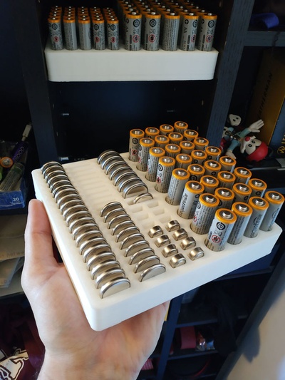 batterie veranstalter regal ikea gnedby by freundschaft werkzeuge batteriehalter batterieorganisator container 3d print model - Mito3D