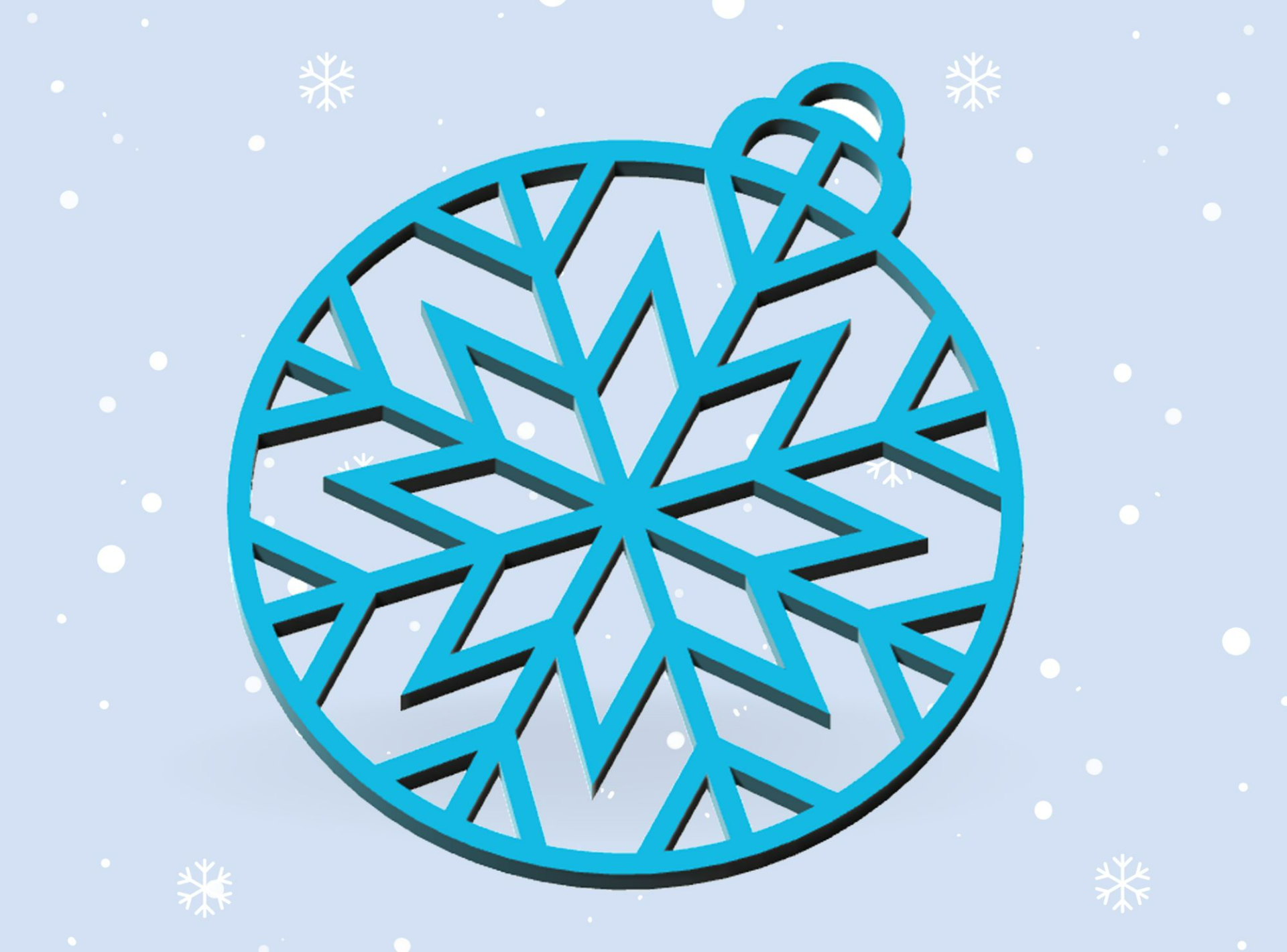 fiocco neve ornamento 01 by archivio domestico arredamento natale natale decorazioni natalizie 2023 collezione ornamenti palla palle xmasball snowdecor casa housedecor festa famiglia amici 3D print model - Mito3D