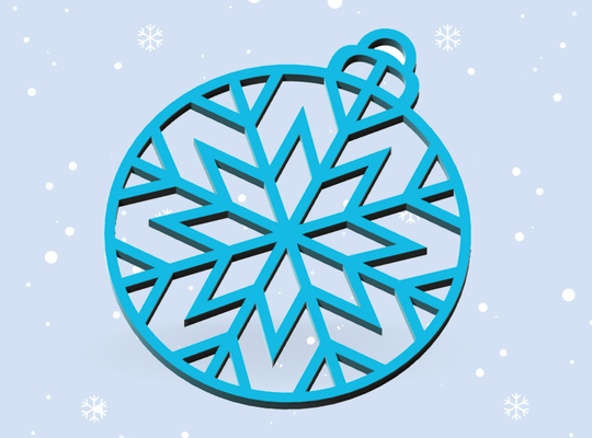 fiocco neve ornamento 01 by archivio domestico arredamento natale natale decorazioni natalizie 2023 collezione ornamenti palla palle xmasball snowdecor casa housedecor festa famiglia amici 3d print model - Mito3D