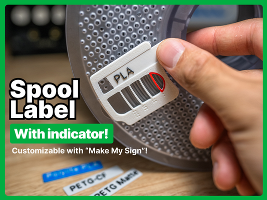 bambu lab spool label - indicator by trendtb 3d printer accessories bambulab tool makerlab my sign customizable swatch 3d print model - Mito3D