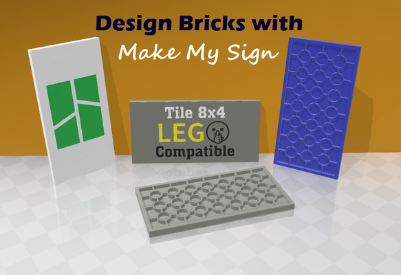telha 8x4 lego tijolos by bambam projeto brinquedos jogos legobrick legotile prato legoplate tijolo quadra construção blocos bloco construir azulejos 3d print model - Mito3D