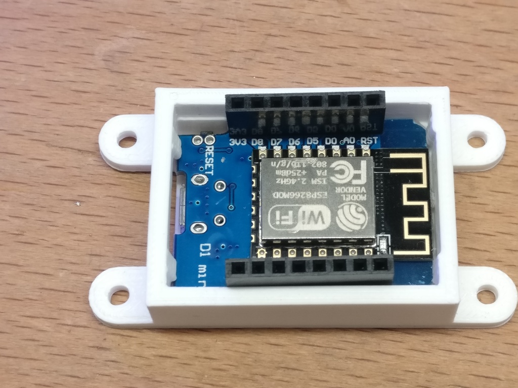 wemos d1 mini din rail mount by r4c3r-911 hobby & diy electronics wemosd1 wemosd1minicase esp8266 esp8266d1case 3D print model - Mito3D