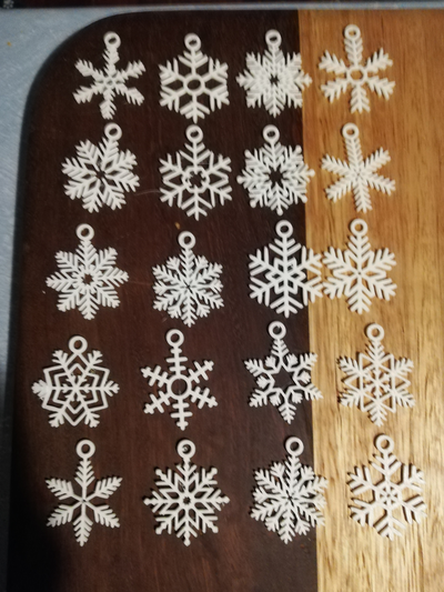20 copos nieve by andrewhelenm casa decoración navidad decoraciones 3d print model - Mito3D