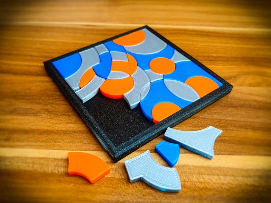 kreise rätsel gehirn teaser by kreativ minerx spielzeuge spiele puzzle 3d print model - Mito3D