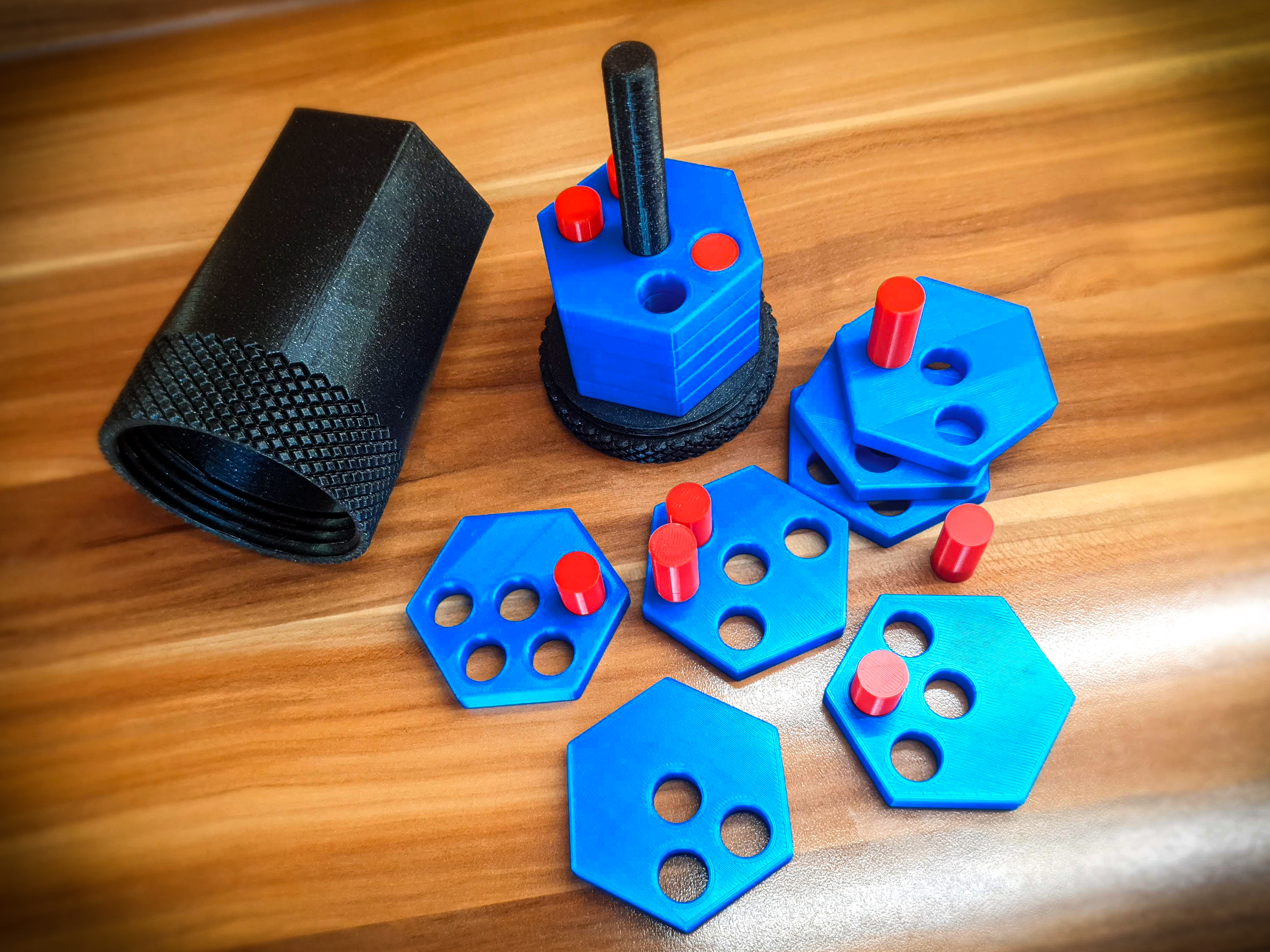 hexa clavija puzzle navidad regalo by creativo minerx juguetes juegos rompecabezas 3D print model - Mito3D