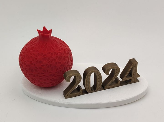 noel dekor nar iyi şans 2024 by nazosps ev halkı 3d print model - Mito3D