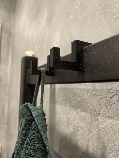 baño escalera toalla gancho by tonto casa modelos 3d print model - Mito3D